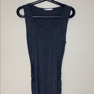 gray maxi dress L